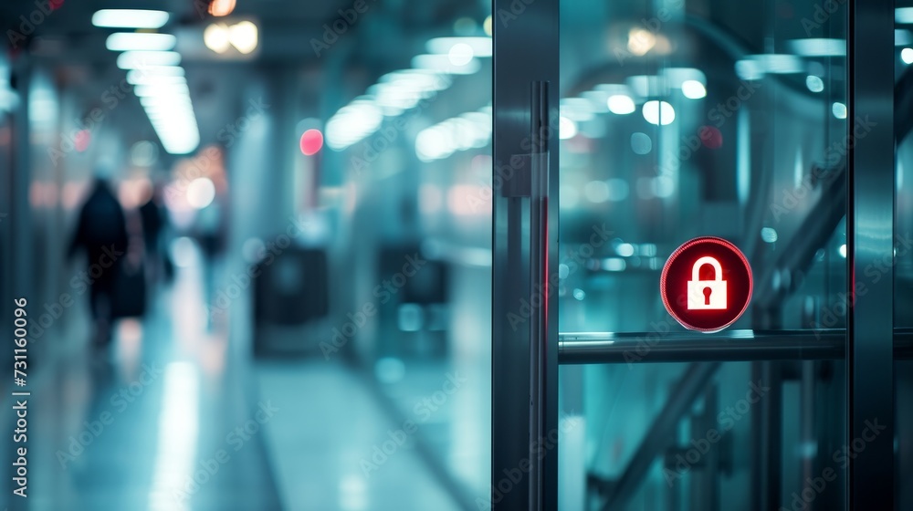 Workplace Security: Signs Amidst the Lock Symbol Workplace Security: Signs Amidst the Lock Symbol