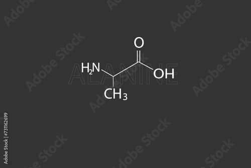 Alanine molecular skeletal chemical formula