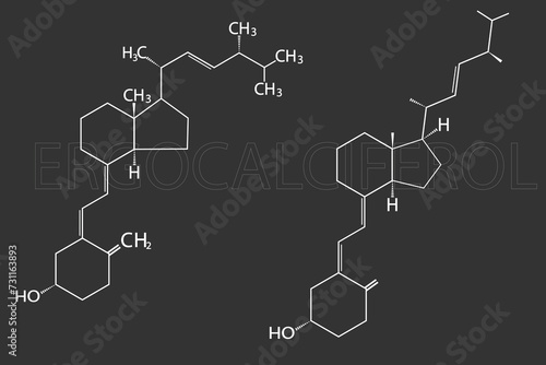 Ergocalciferol molecular skeletal chemical formula.