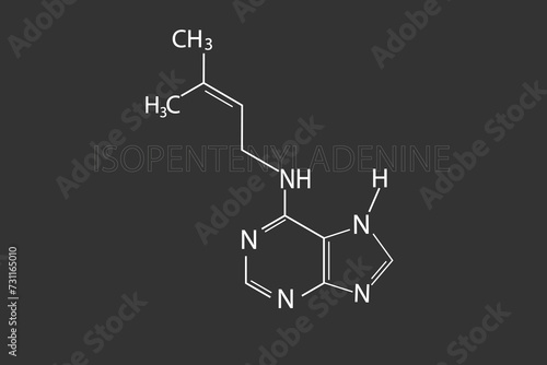 Isopenteladenine molecular skeletal chemical formula.