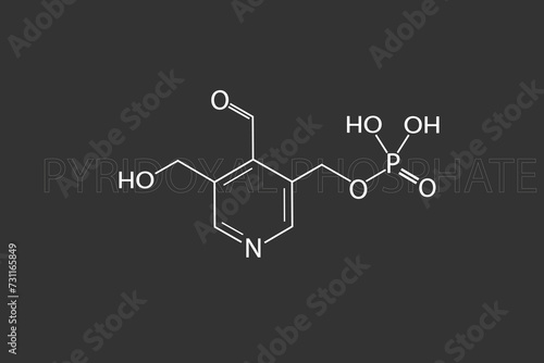 Pyridoxal phosphate molecular skeletal chemical formula.