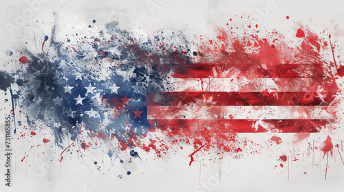 Splash-style American flage