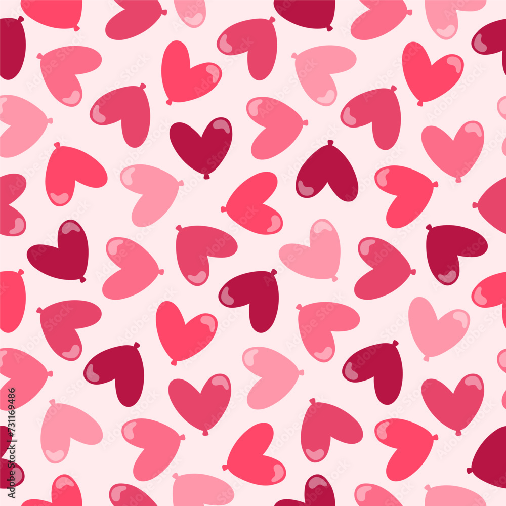 Seamless pattern with colorful heart shaped balloons Seamless pattern with colorful heart shaped balloons