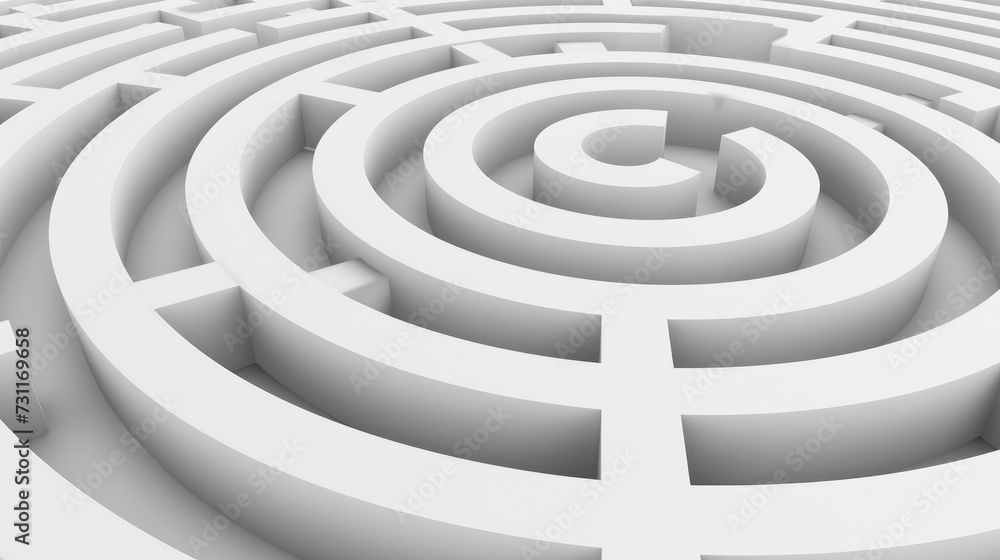A 3D Graphic Featuring a Large Circular Maze A 3D Graphic Featuring a Large Circular Maze