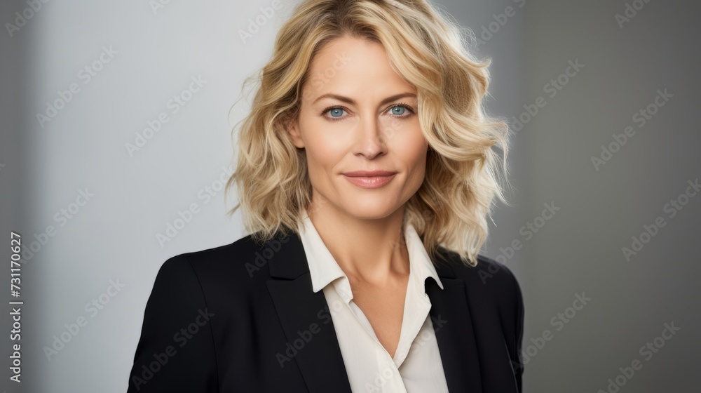 potrait of middle aged female CEO manager potrait of middle aged female CEO manager