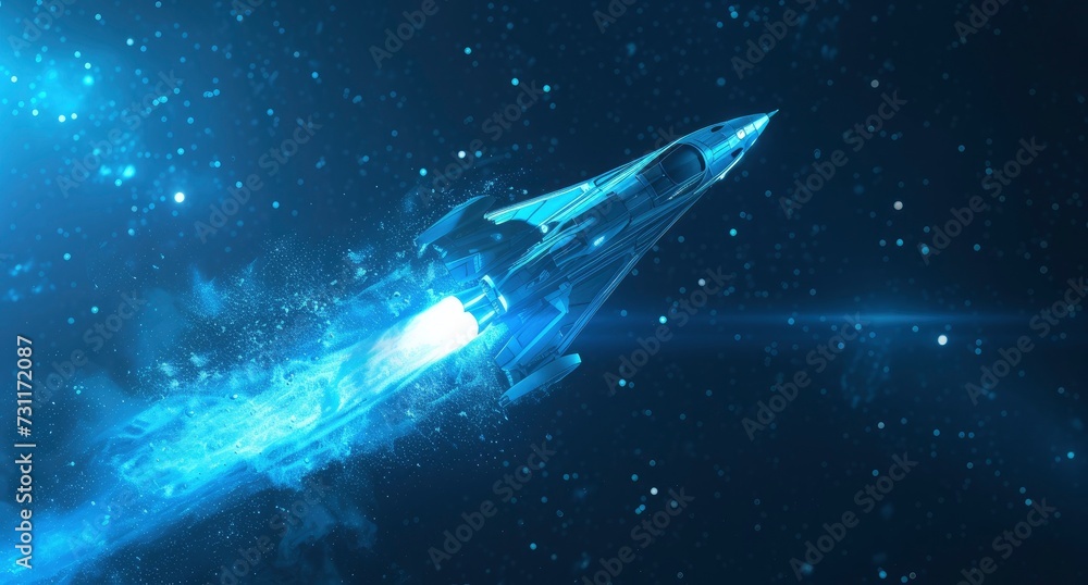 Obraz premium 3D Rocket