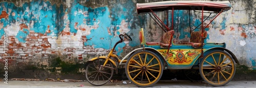 Bengali design on a rickshaw photo