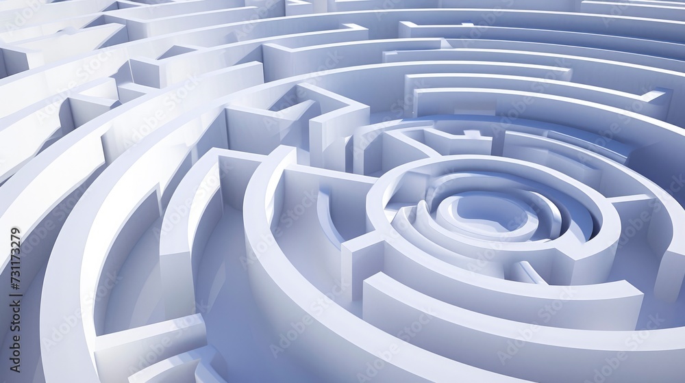 A 3D Graphic Featuring a Large Circular Maze A 3D Graphic Featuring a Large Circular Maze