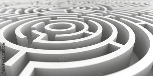 A 3D Graphic Featuring a Large Circular Maze