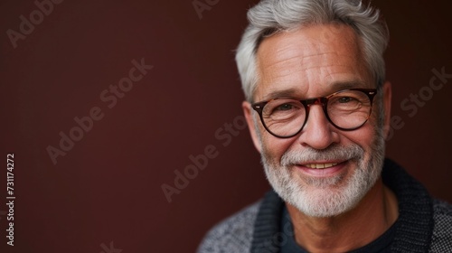 A man with gray hair and a beard wearing glasses smiling at the camera with a warm and friendly expression.