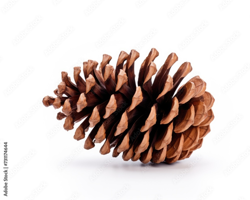Isolated Pine Cone on White Background. Brown Cedar Pinecone for Christmas & Nature Design Projects Isolated Pine Cone on White Background. Brown Cedar Pinecone for Christmas & Nature Design Projects