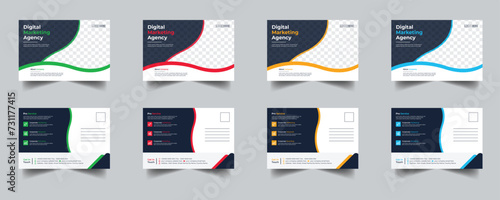 Modern Creative Corporate Post Card Template, Vector Template for Opening Invitation Editable, Professional Business Postcard Design, Event Card Design, Invitation Design, Direct Mail EDDM Template