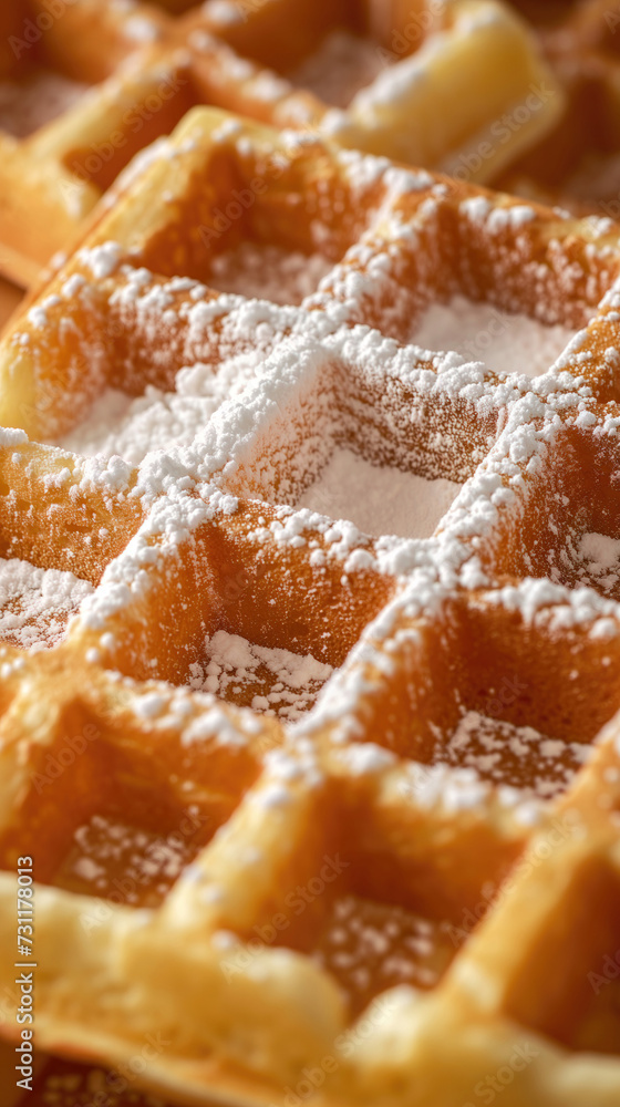 Belgian Waffles Homemade background, pattern, close up. Ultra realistic waffles, detailed. Grocery product cafe advert concept Belgian Waffles Homemade background, pattern, close up. Ultra realistic waffles, detailed. Grocery product cafe advert concept