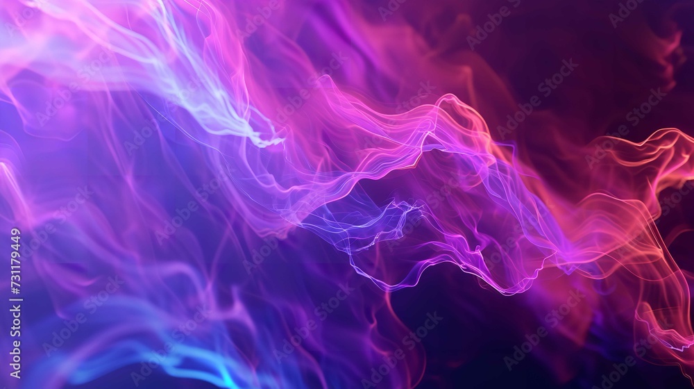 Neon Smoke Waves - Hypnotic Fluid Abstract Neon Smoke Waves - Hypnotic Fluid Abstract