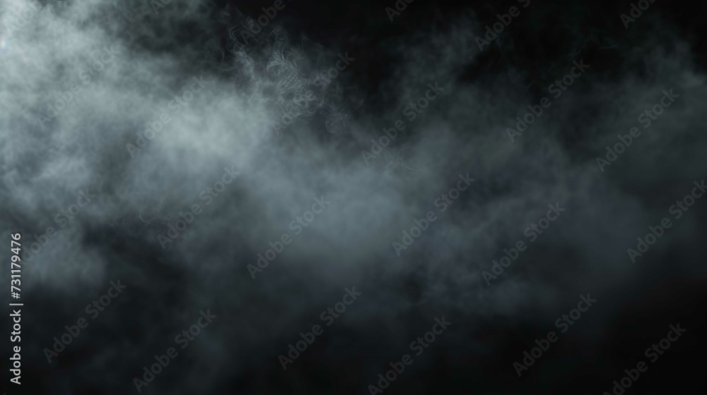 Fototapeta premium Mysterious Fog in Darkness - Abstract Smoke Background (8k Realistic)