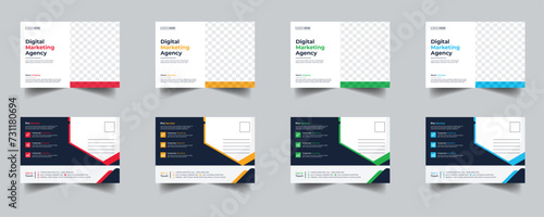 Modern Creative Corporate Post Card Template, Vector Template for Opening Invitation Editable, Professional Business Postcard Design, Event Card Design, Invitation Design, Direct Mail EDDM Template
