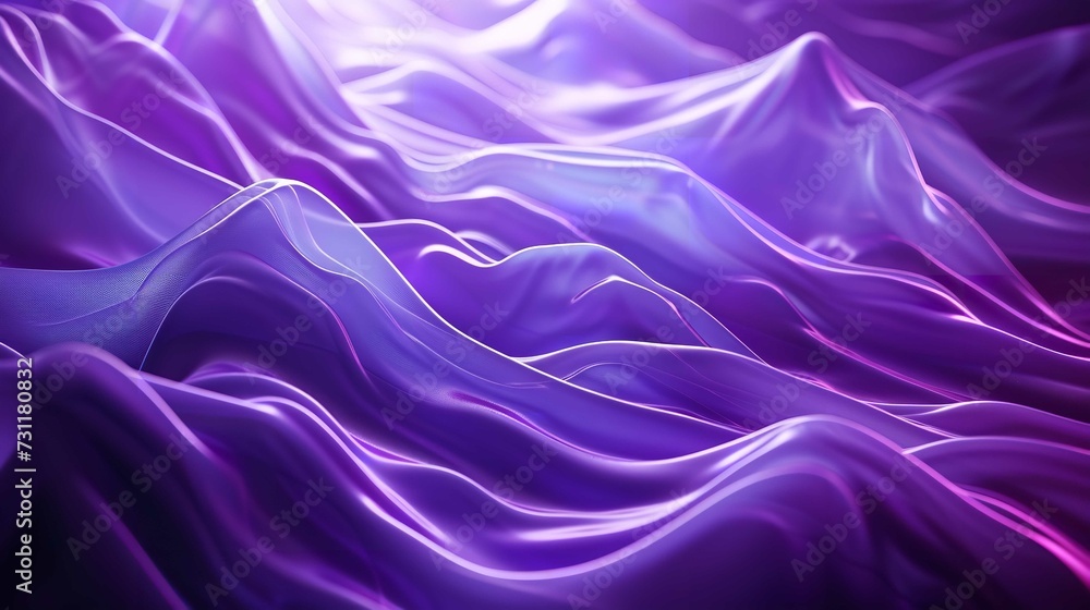 Fototapeta premium Digital Lavender Abstract Wave Illustration