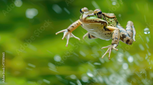 Frog in motion, a snapshot of agility in the wild