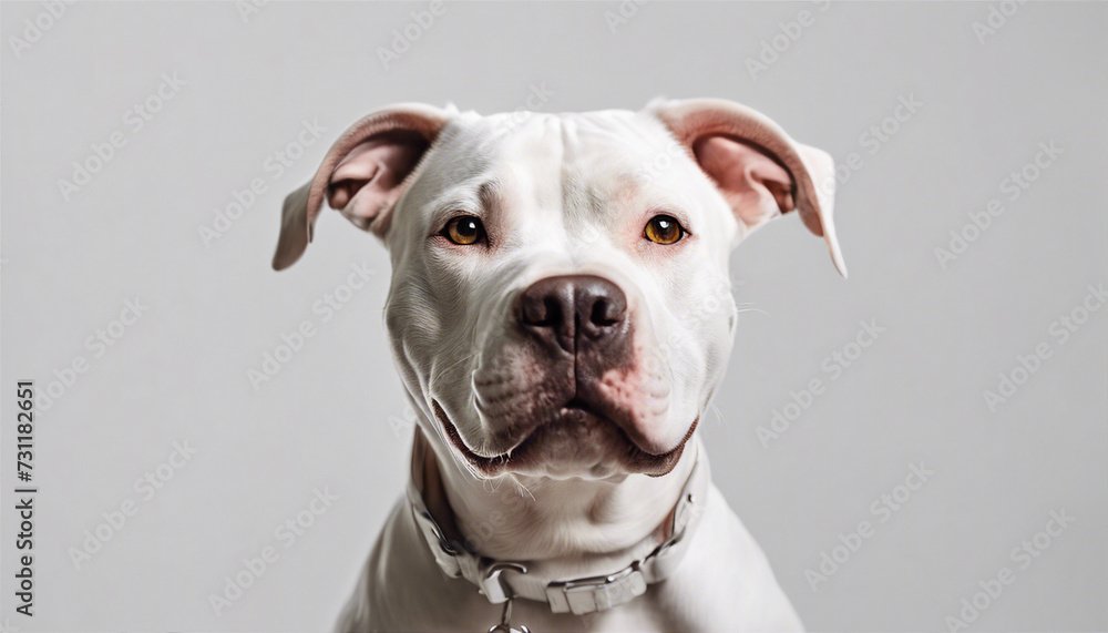 Obraz premium cute pitbull, isolated white background 