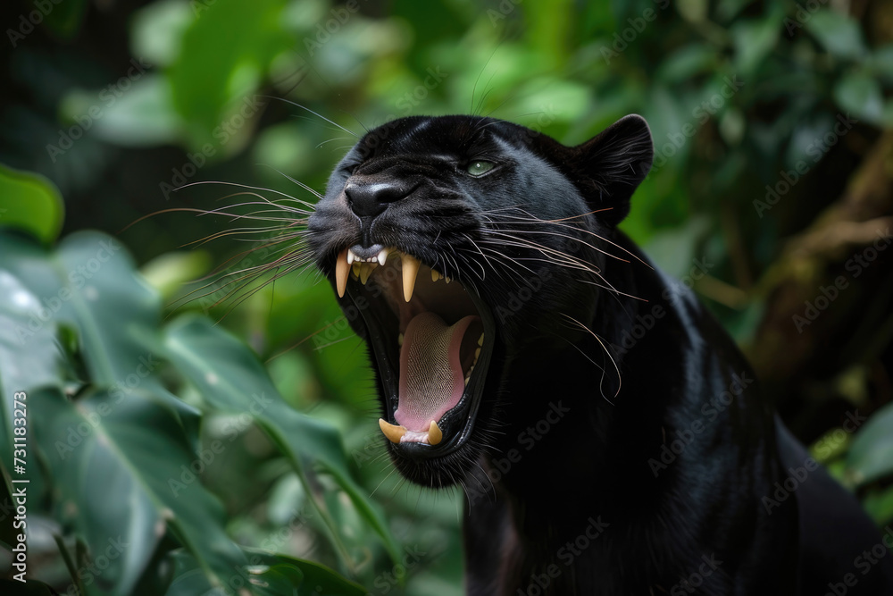 A black panther's amusing antics, sparking laughter