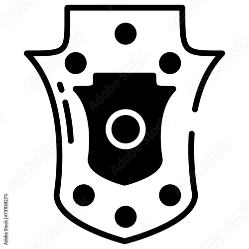 Wankel Shield glyph and line vector illustration photo