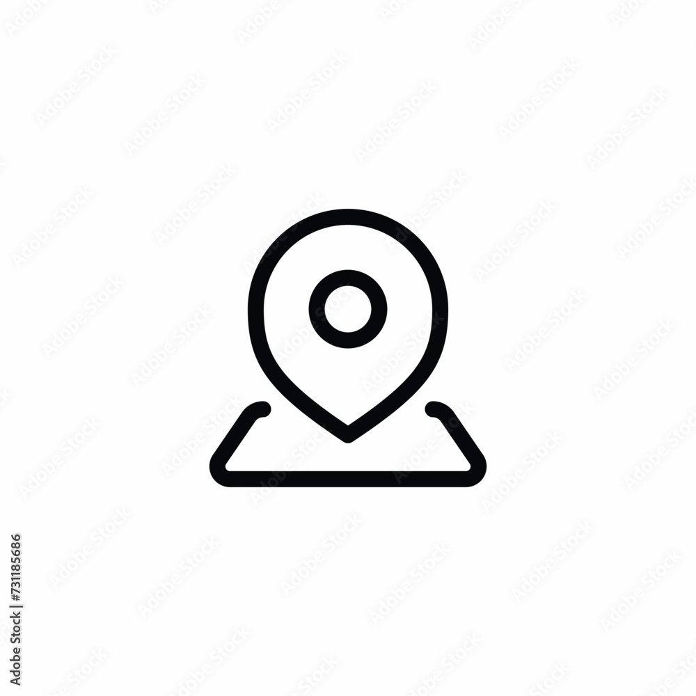 Pin Location Vector Icon Sign Symbol Pin Location Vector Icon Sign Symbol