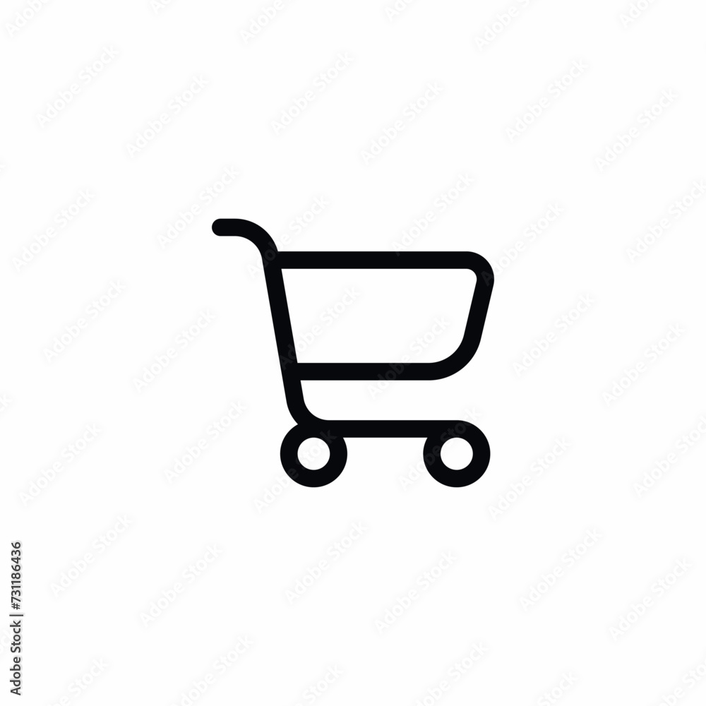 Cart Shopping Vector Icon Sign Symbol Cart Shopping Vector Icon Sign Symbol