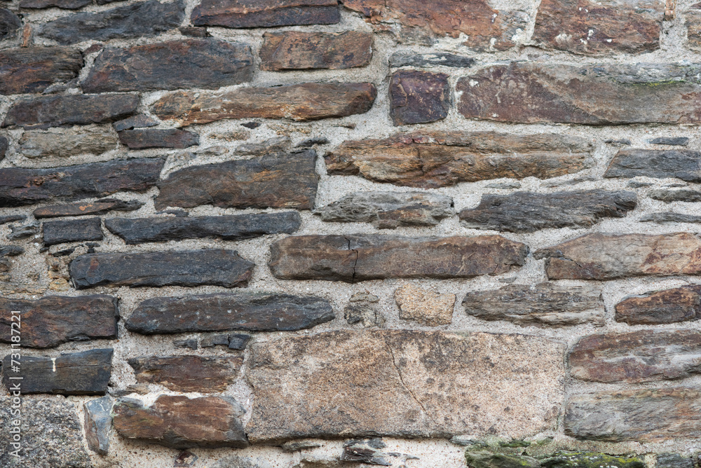 Texture of a wall made of old stones. Texture of a wall made of old stones.