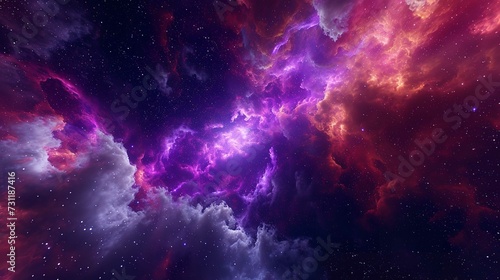 Nebula in Deep Space Abstract Colorful Background © Devian Art