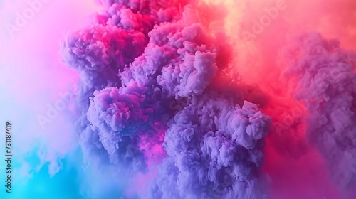 Neon Smoke Clubs in a Riot of Colors Burst