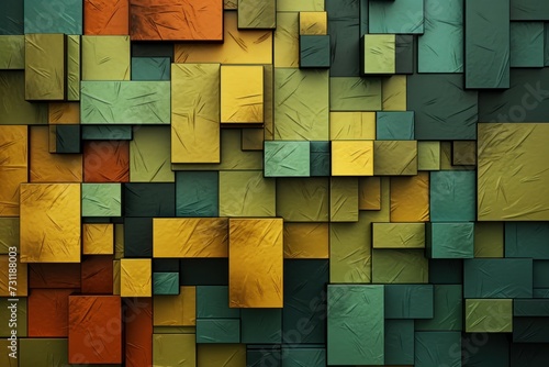 Abstract colors and geometric shapes on a wall, light Green, shaped canvas, Kodak Colorplus, colorful patchwork 