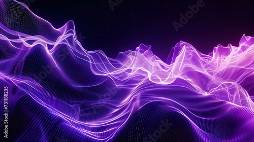 Purple Wave Glow - Lighting Effect Abstract Background
