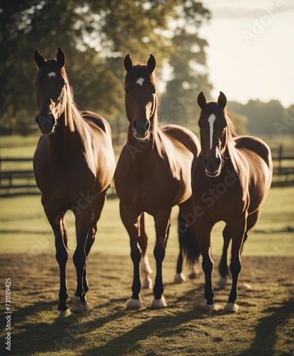 portrait of Thoroughbred Yearlings 