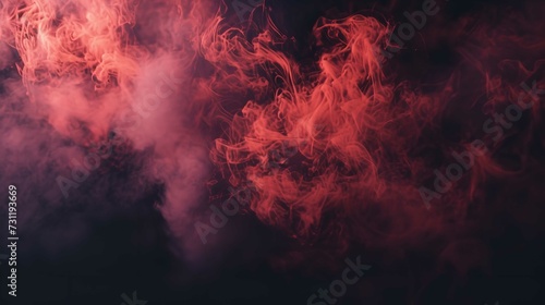 Reddish Smoke Wafts Over a Dark Background