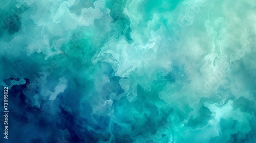 Soothing Tones of Blue, Green, and Teal in this Abstract Art