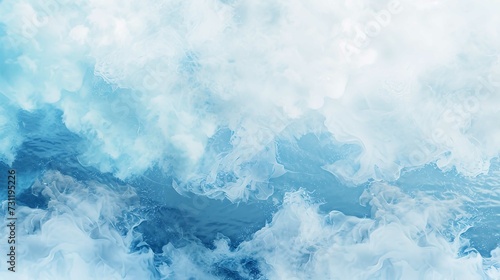 The White-Blue Sky: Watercolor Smoke Cloudy Sea