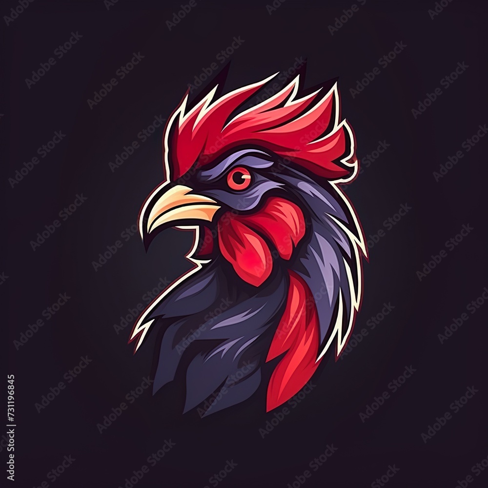 hand drawn rooster mascot logo hand drawn rooster mascot logo