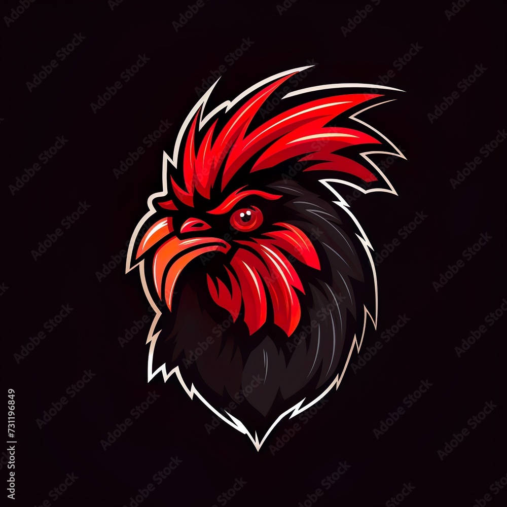 hand drawn rooster mascot logo hand drawn rooster mascot logo