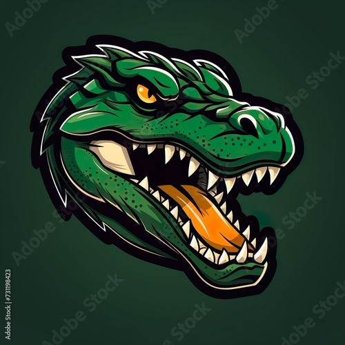 hand drawn alligator mascot logo  © Umar