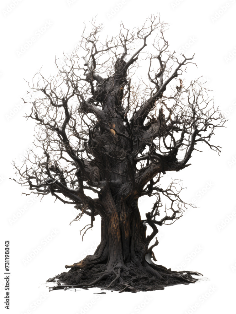 burned tree on transparent background, PNG burned tree on transparent background, PNG