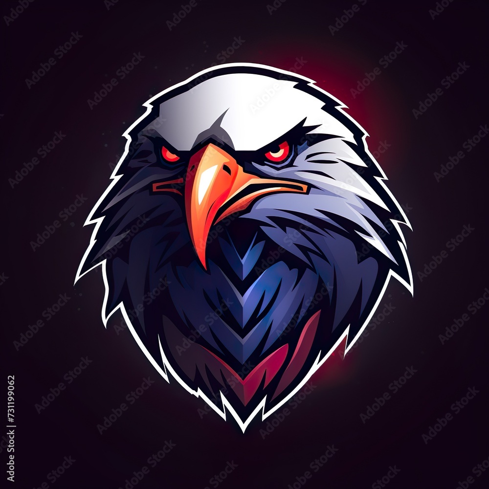 Obraz premium hand drawn eagle mascot logo 