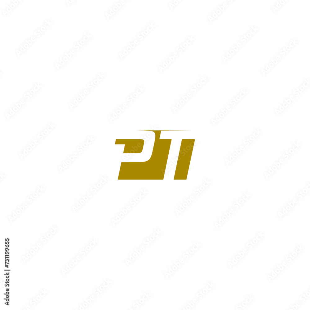 Initial PT Letter Logo isolated on white background Initial PT Letter Logo isolated on white background