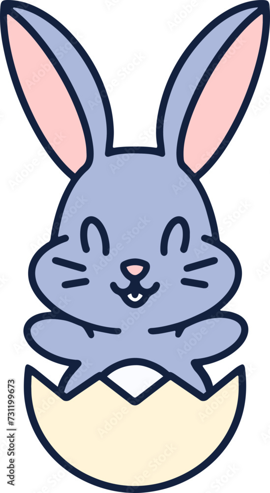 cute easter bunny cartoon with easter egg cute easter bunny cartoon with easter egg