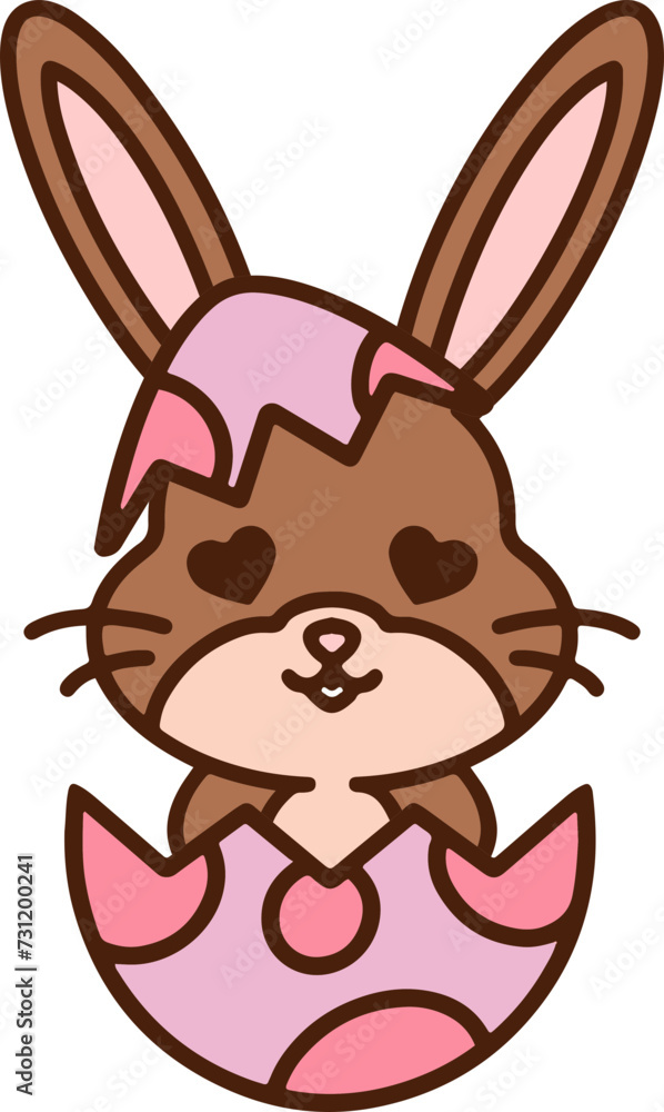 cute easter bunny in easter egg cute easter bunny in easter egg