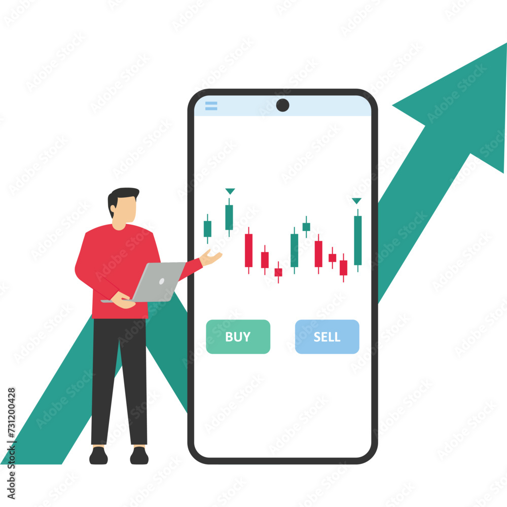 Technical analysis candlestick chart. Global stock market indices, trading exchanges. people who trade stocks buy and sell stocks with a mobile app. Forex trading strategy. Investing in Stocks Technical analysis candlestick chart. Global stock market indices, trading exchanges. people who trade stocks buy and sell stocks with a mobile app. Forex trading strategy. Investing in Stocks