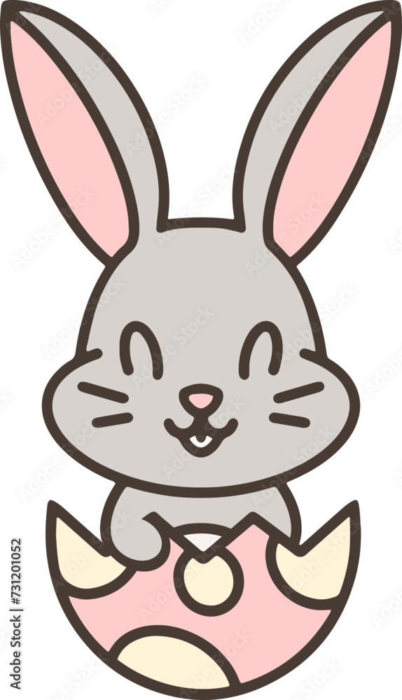 easter bunny in an easter egg easter bunny in an easter egg