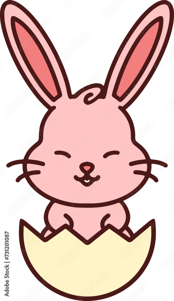 easter bunny in an easter egg easter bunny in an easter egg