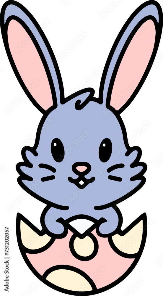 easter bunny hatching from egg easter bunny hatching from egg