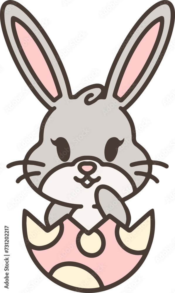 easter bunny hatching from egg easter bunny hatching from egg