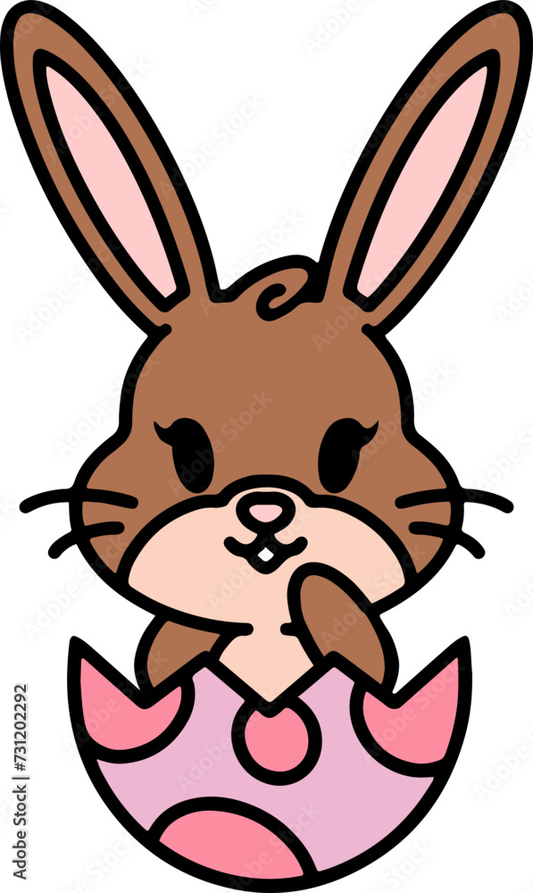 easter bunny in easter egg easter bunny in easter egg